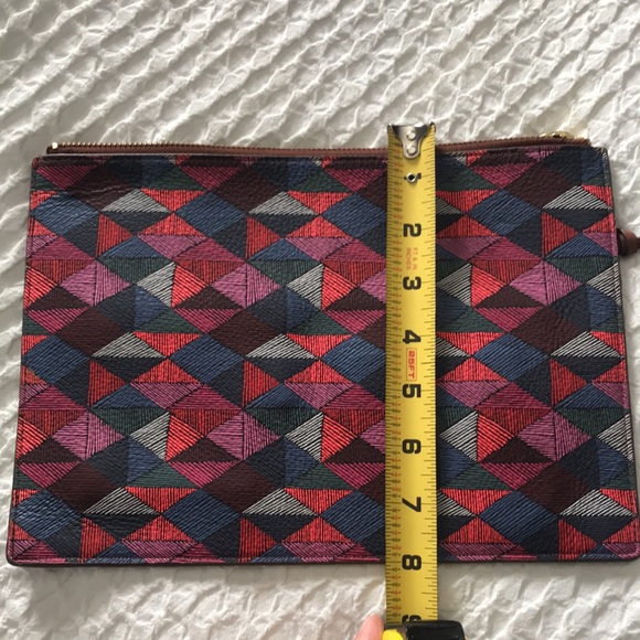 NWT Fossil Leather Multi Print Envelope Clutch - Picture 5 of 6